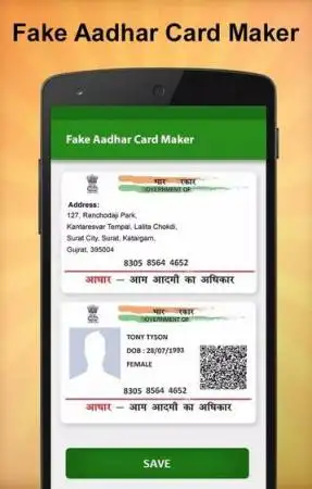 Fake Aadhar Card Mod Apk