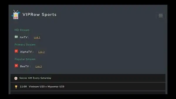 Features of VIPRow Sports APK