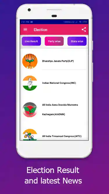 Features of Election Results APK