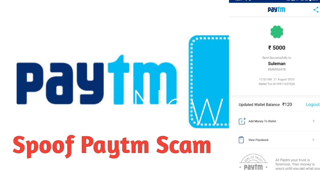     How To Avoid Spoof Paytm Scam, Online payment transfer scam