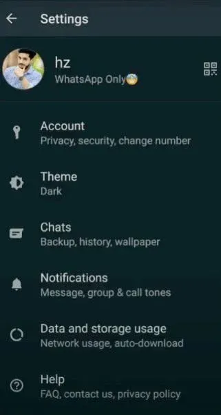 Dark WhatsApp App