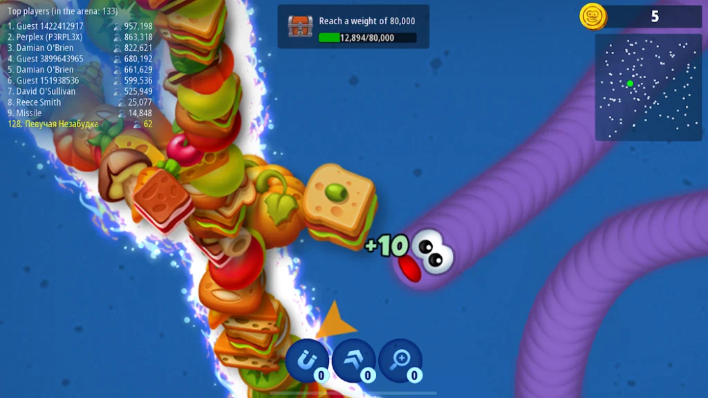 Worms Zone snake game apk