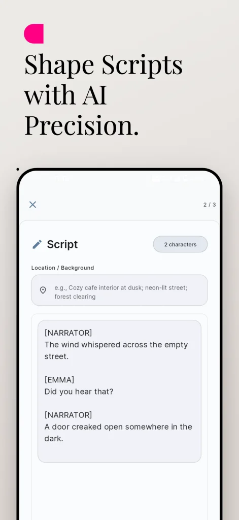 Narrative editing apk