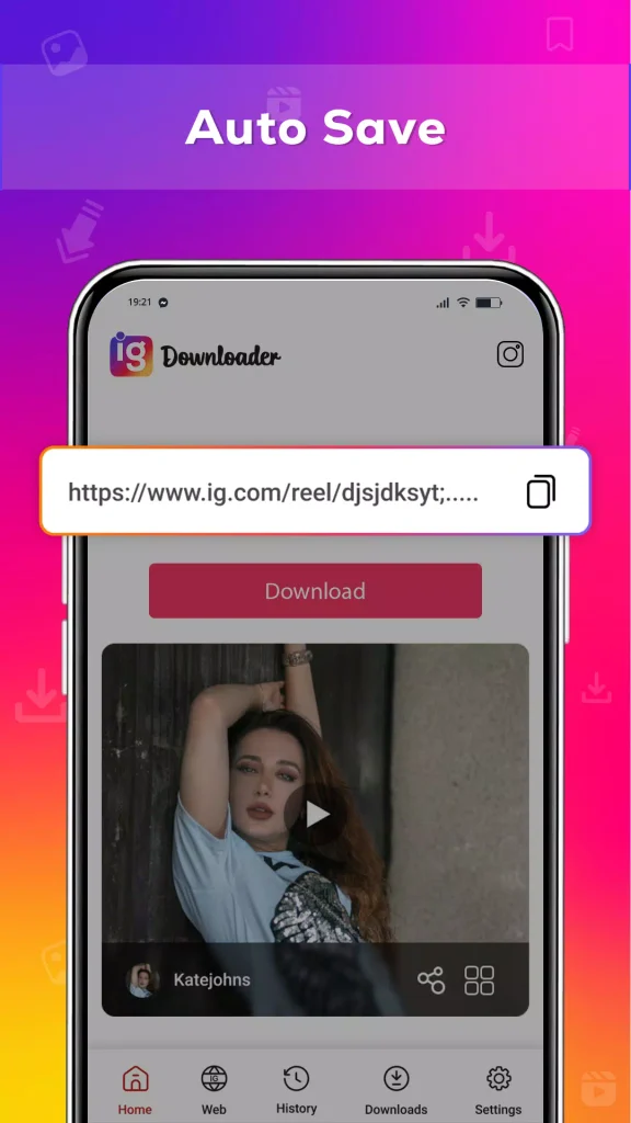 Save Insta download app
